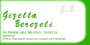 gizella berczeli business card